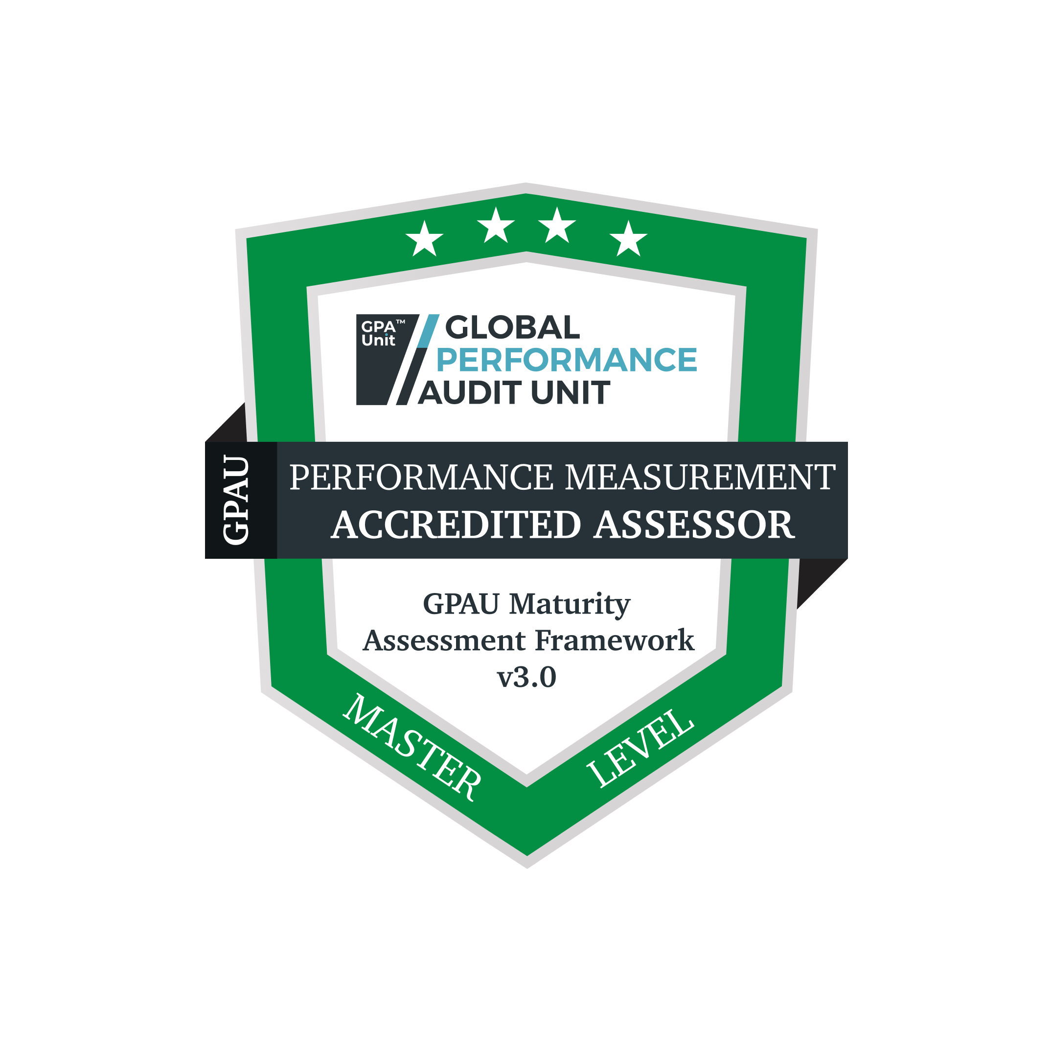 Performance Measurement Master Level accredited assessor badge