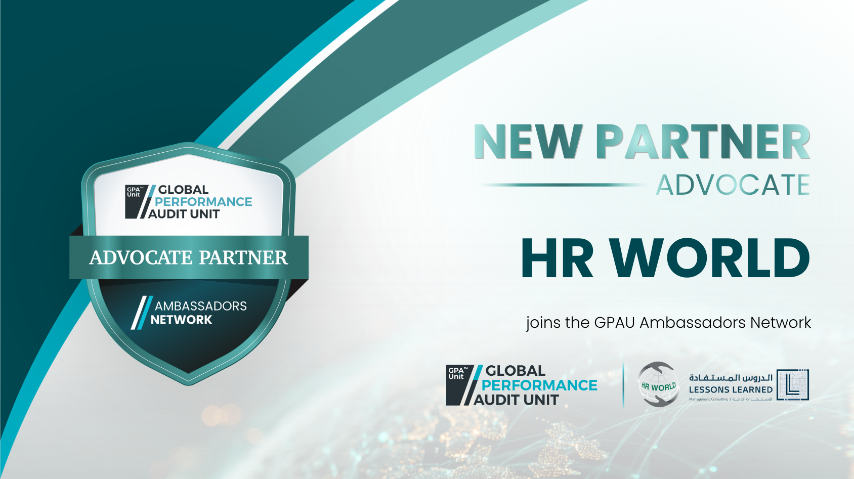 Lessons Learned & HR World partner announcement banner