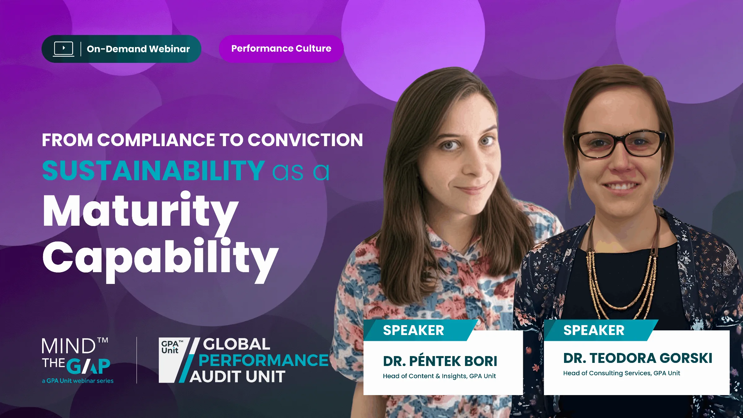 From Compliance to Conviction: Sustainability as a Maturity Capability | Mind the Gap Webinar Series
